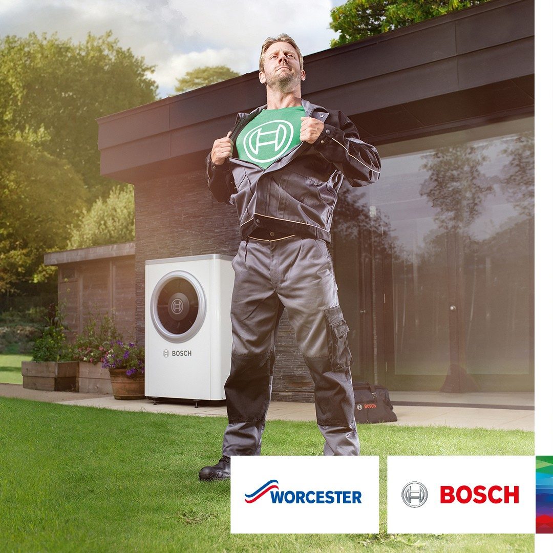 Worcester Bosch accredited technicians installing air source heat pumps across Sunderland, Teeside, Newcastle, County Durham and Darlington.